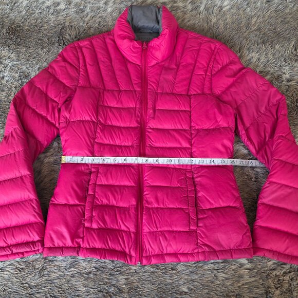 Bernardo Goose Down Pink quilted puffer Jacket S - Picture 3 of 5